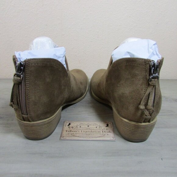 Journee Collection Women's 7.5 Livvy Side Split Ankle Booties Taupe - Picture 4 of 4